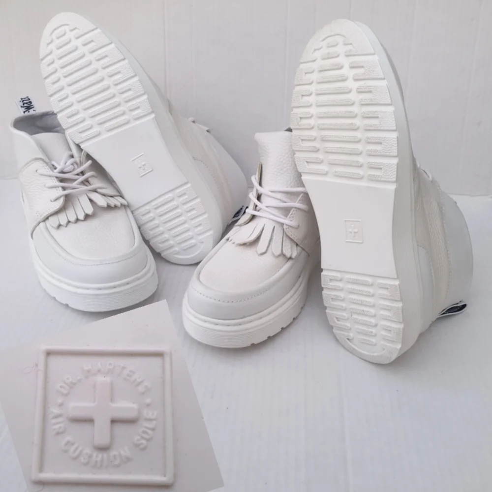 Dr Martens Jemima White Venice Aunt Sally Leather Platform Lace-Up Chukka Boot 7 - Picture 5 of 16